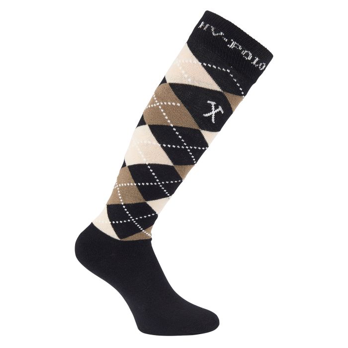 Socks HVPArgyle - 9581 - Black-Taupe-Creme
