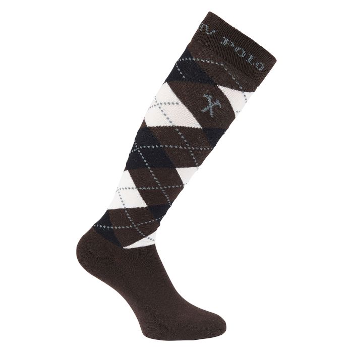 Socks HVPArgyle - 8596 - Coffee-Black-Grey melange