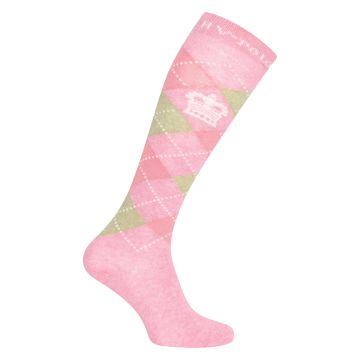 Socks HVP-Argyle -  Powder Pink