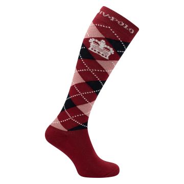 Socks HVP-Argyle -  Deep Red-Navy
