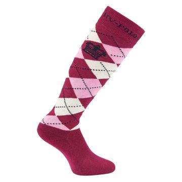 Socks HVP-Argyle -  Roja-Pink-Navy