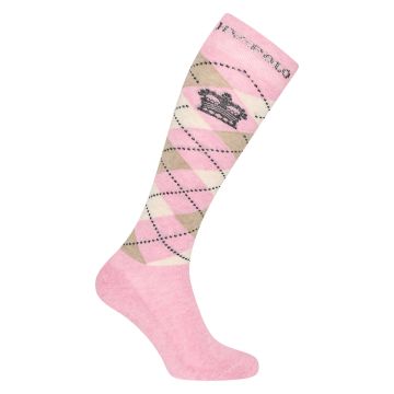 Socks HVP-Argyle -  Dark mauve Heather 