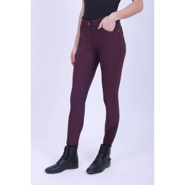 Riding breeches HVPNicky FullGrip -  Dark berry