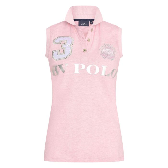 Polo shirt Favouritas sleeveless - 4045 - Power pink melange Polo shirt Favouritas sleeveless - 4045 - Power pink melange