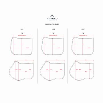 Saddlepad HVP-Peggy dressage -  Ice Blue