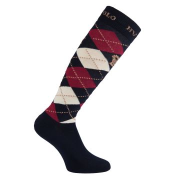Socks HVP-Argyle -  Navy-Roja-Sand