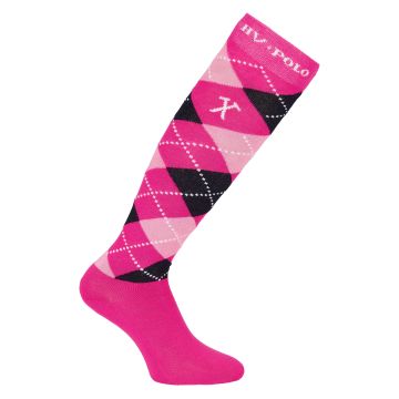 Socks HVP-Argyle -  Neon Fuchsia