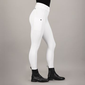 Riding tights HVP-Evi FullGrip -  White 