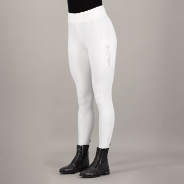Riding tights HVP-Evi FullGrip -  White 