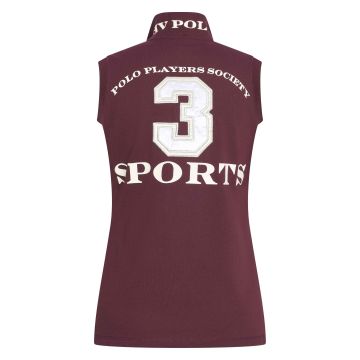 Polo shirt Favouritas sleeveless -  Dark berry